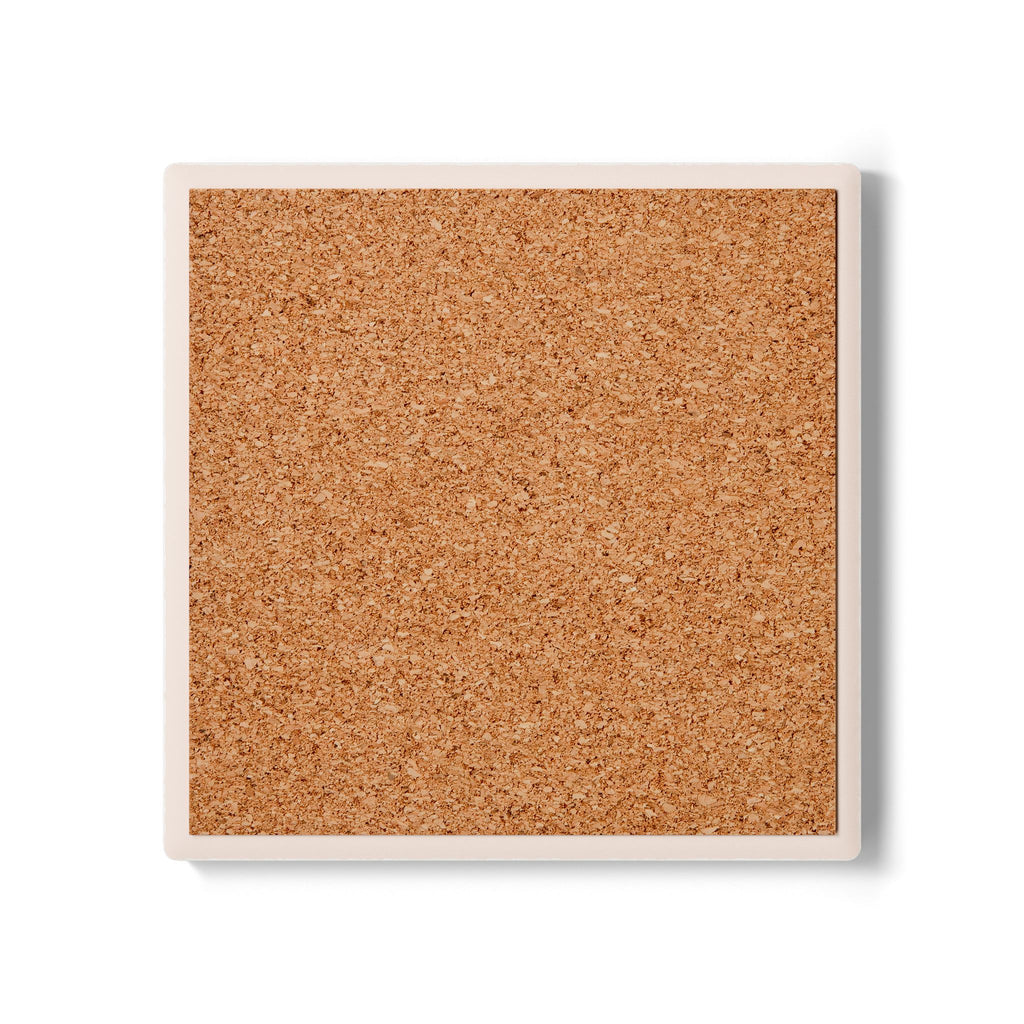 "Cafecito y Chisme" Brown Ceramic Coaster