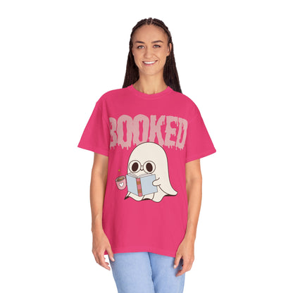 Booked Ghost with Coffee Unisex T-shirt