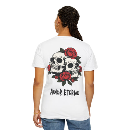 Skull and Roses Tshirt - Amor Eterno Design