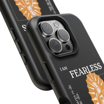 Fearless Impact-Resistant Phone Case, Protective Cover, Inspirational Gift, Unique Design, Motivational Cell Phone Case