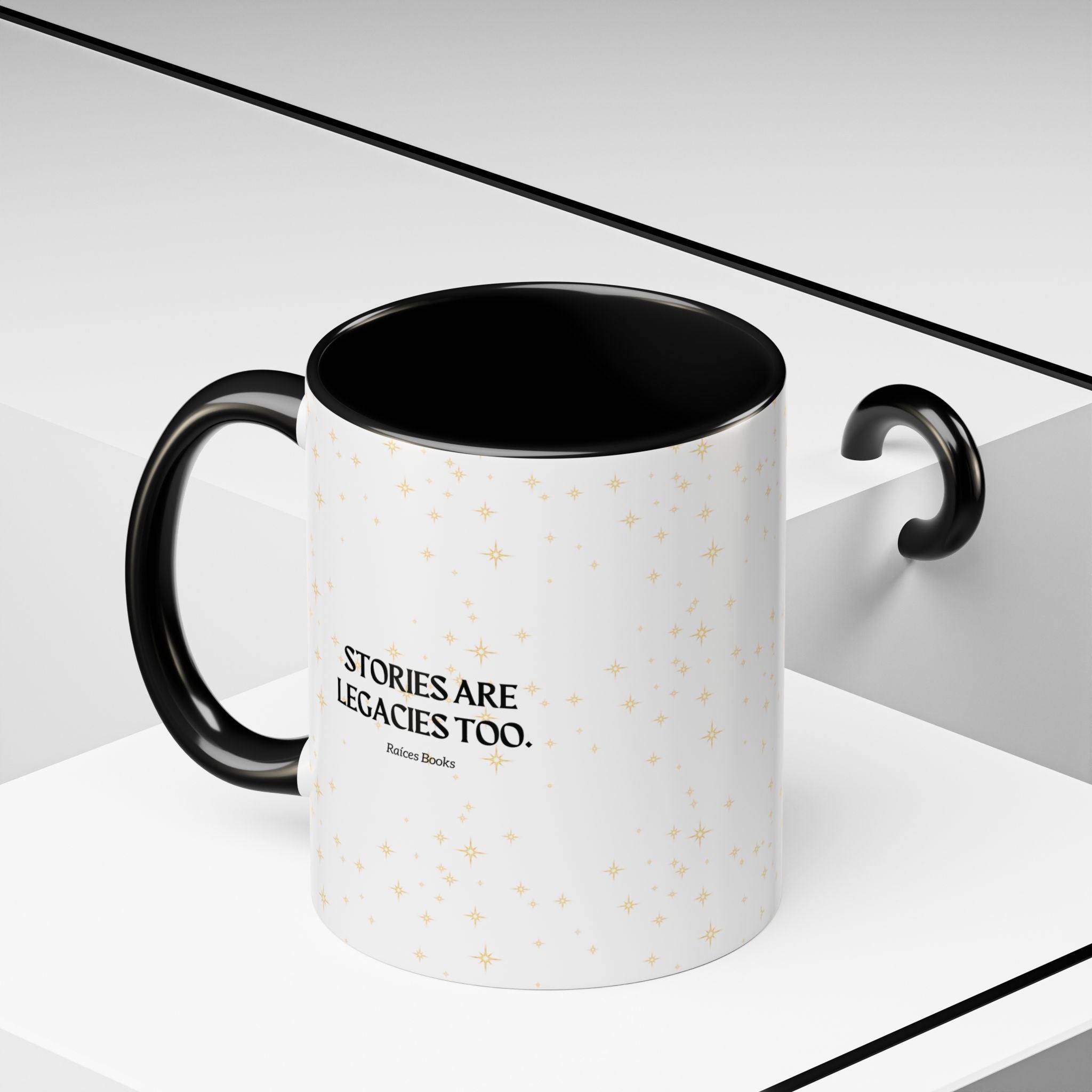 Coffee Mug - Stories are Legacies Too with Catrina, Tree, and Book Design