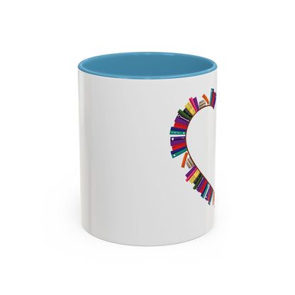 Mug Big Heart Made of Books Coffee Mug (11, 15oz)