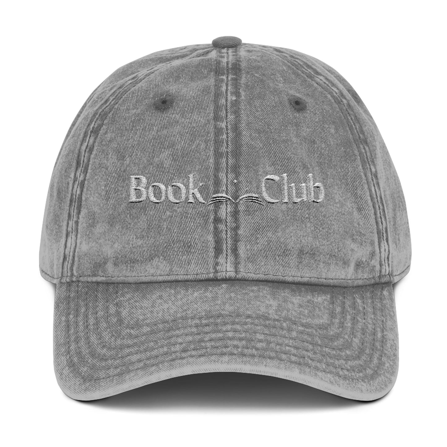 Vintage Book Club Cap - Casual Embroidery Hat for Readers