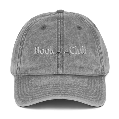 Vintage Book Club Cap - Casual Embroidery Hat for Readers