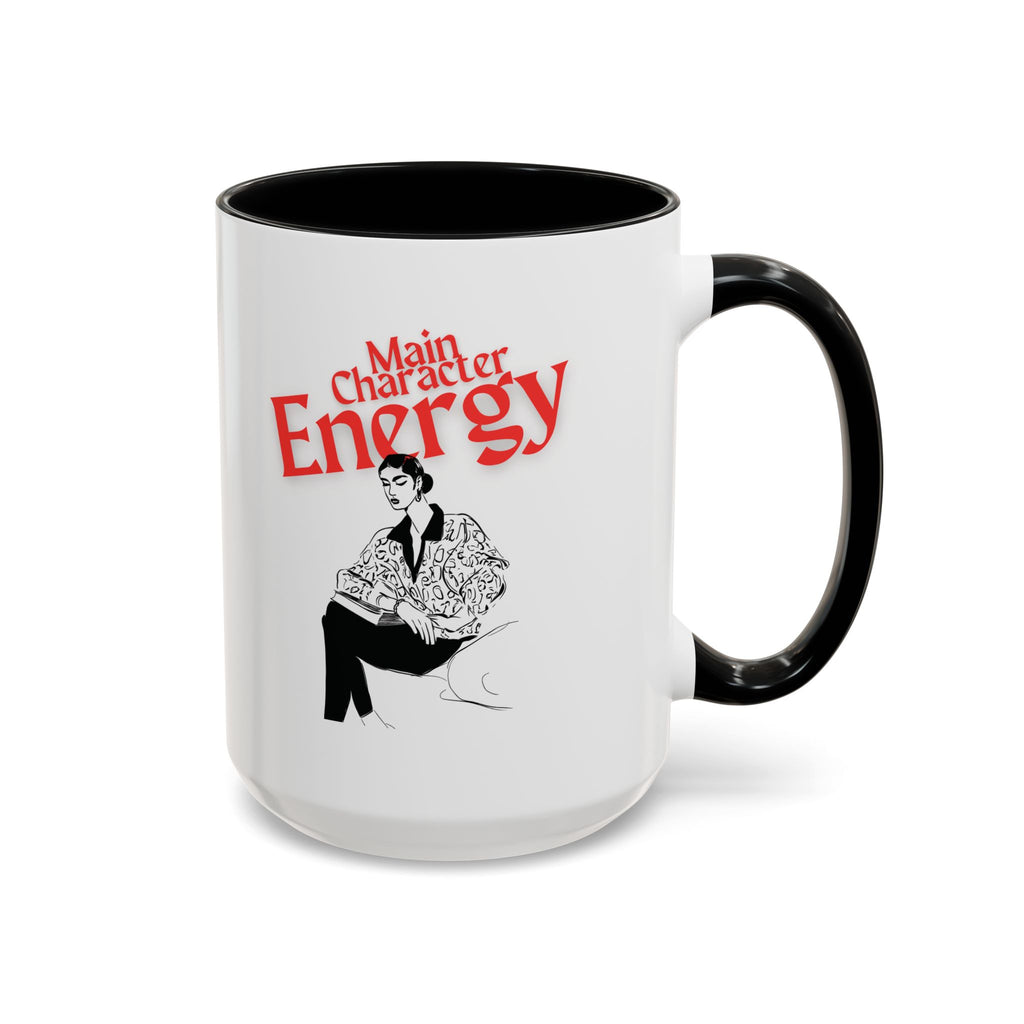 Coffee Mug - Main Character Energy with Girl Reading