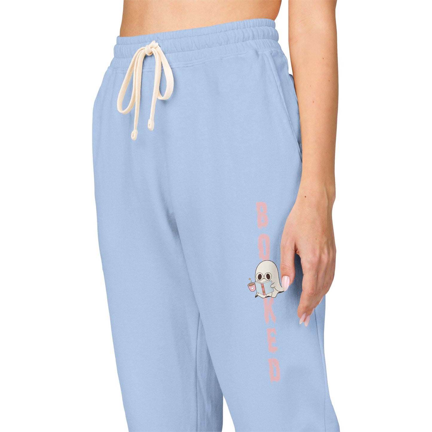 Ghost Reading Book Garment-Dyed Fleece Sweatpants