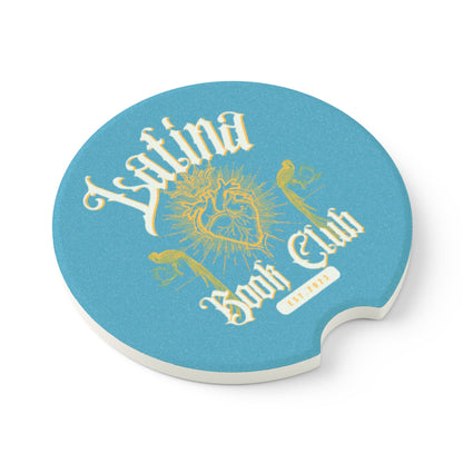 Latina Book Club Soapstone Car Coaster, Unique Car Accessories, Distinctive Gift for Book Lovers, Fun Vehicle Decor, Heart and Soul Vibe