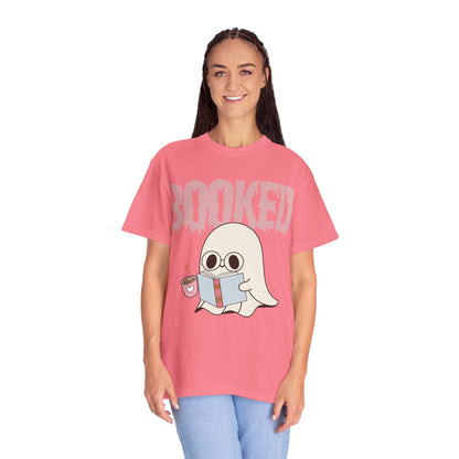 Booked Ghost with Coffee Unisex T-shirt