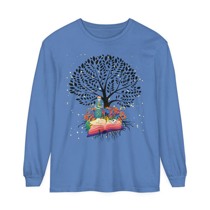 Long Sleeve T-Shirt - Magical Tree with Catrina and Roots Design