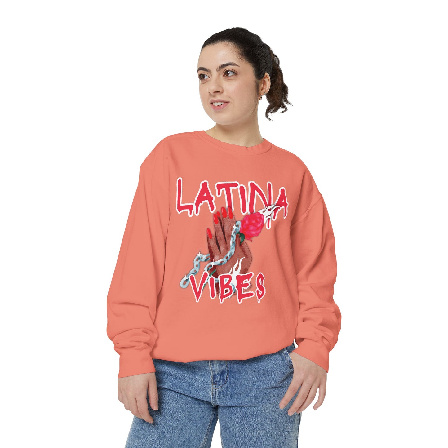 Garment-Dyed Sweatshirt - Latina Vibes