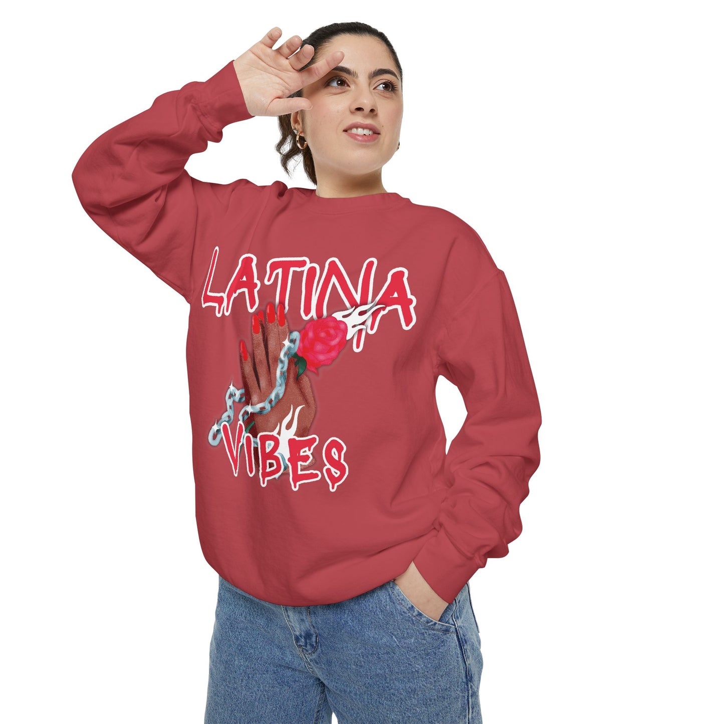 Garment-Dyed Sweatshirt - Latina Vibes