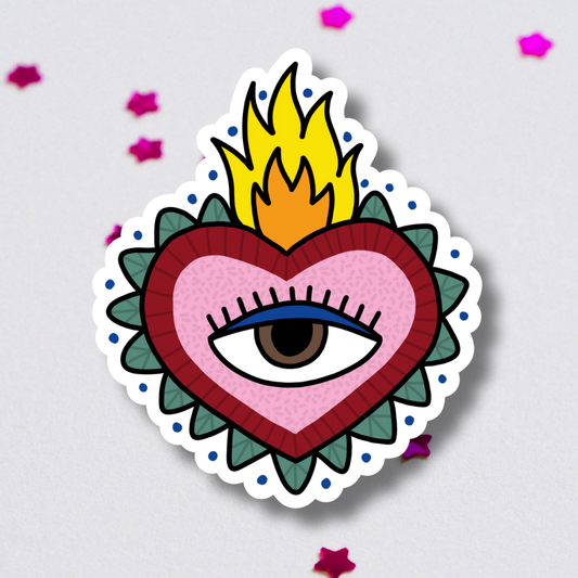 Mexican Sacred Heart Sticker