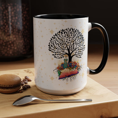 Coffee Mug - Stories are Legacies Too with Catrina, Tree, and Book Design