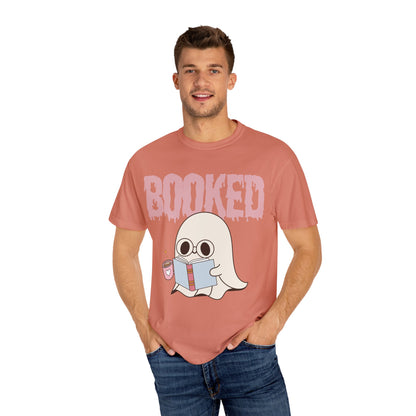 Booked Ghost with Coffee Unisex T-shirt