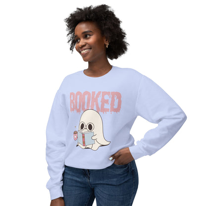 Ghost Reading Book Lightweight Sweatshirt