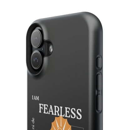 Fearless Impact-Resistant Phone Case, Protective Cover, Inspirational Gift, Unique Design, Motivational Cell Phone Case