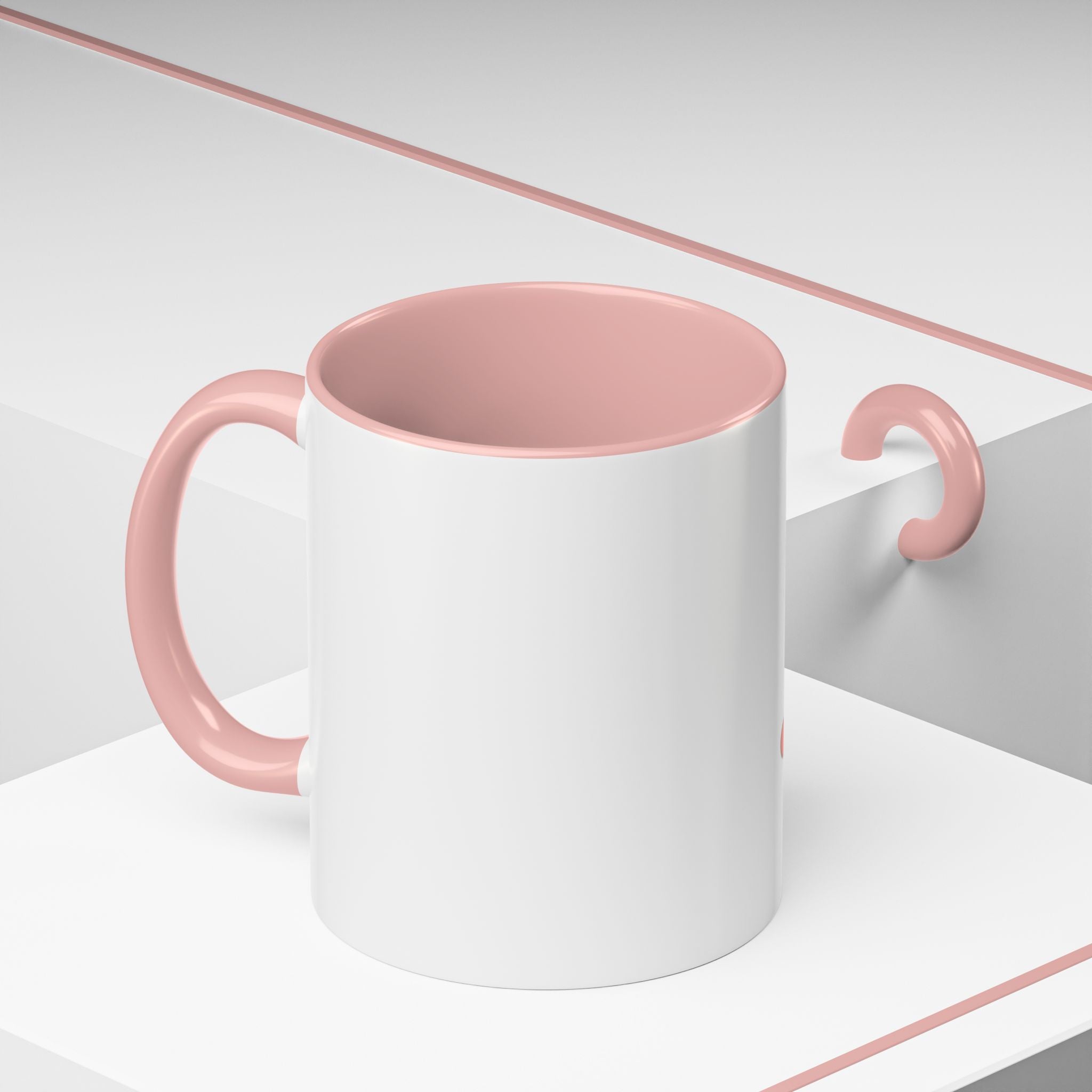 Mug - Pink and Red Stack of Books with Hearts Coffee Mug (11, 15oz)