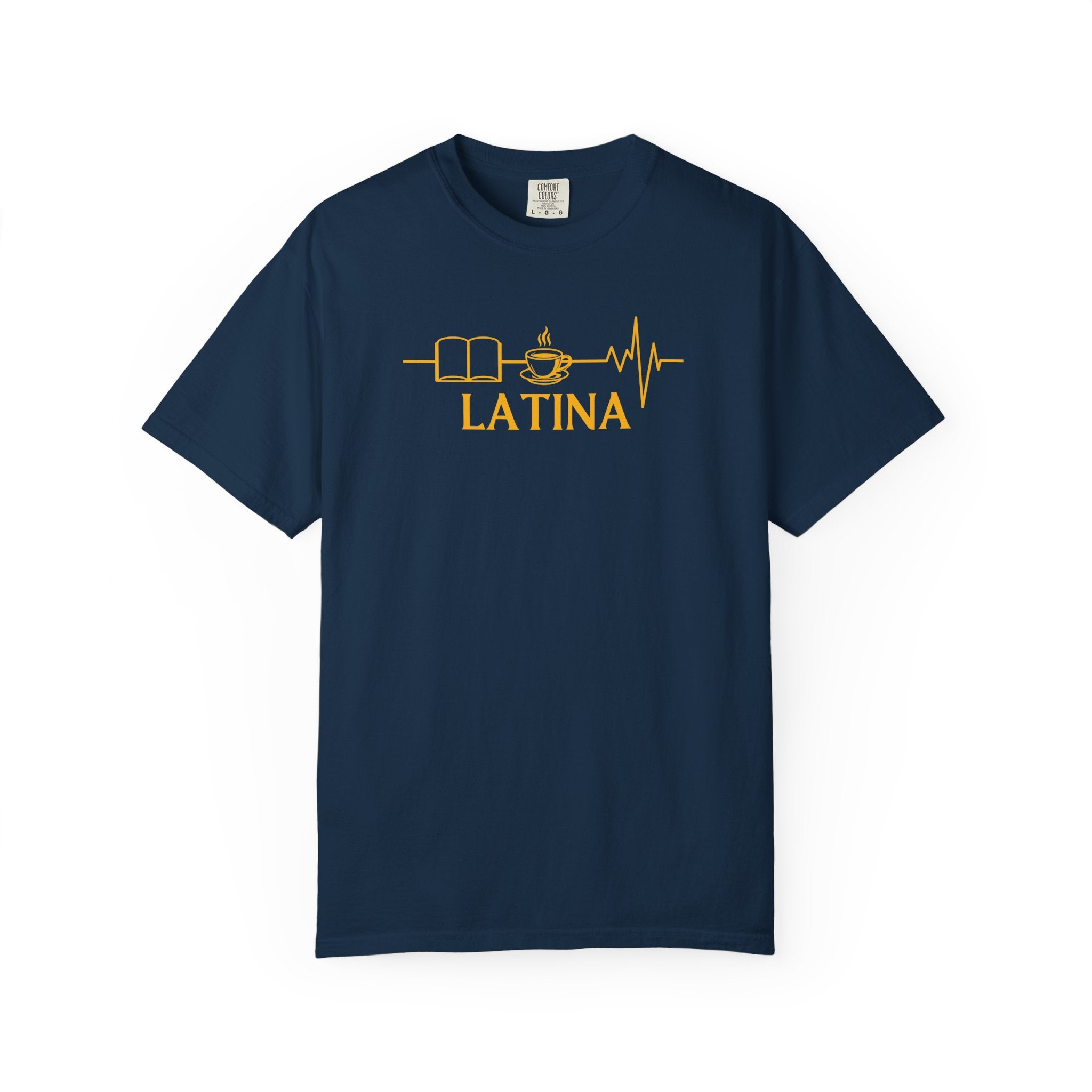 Latina with Coffee & Book Heartbeat T-Shirt