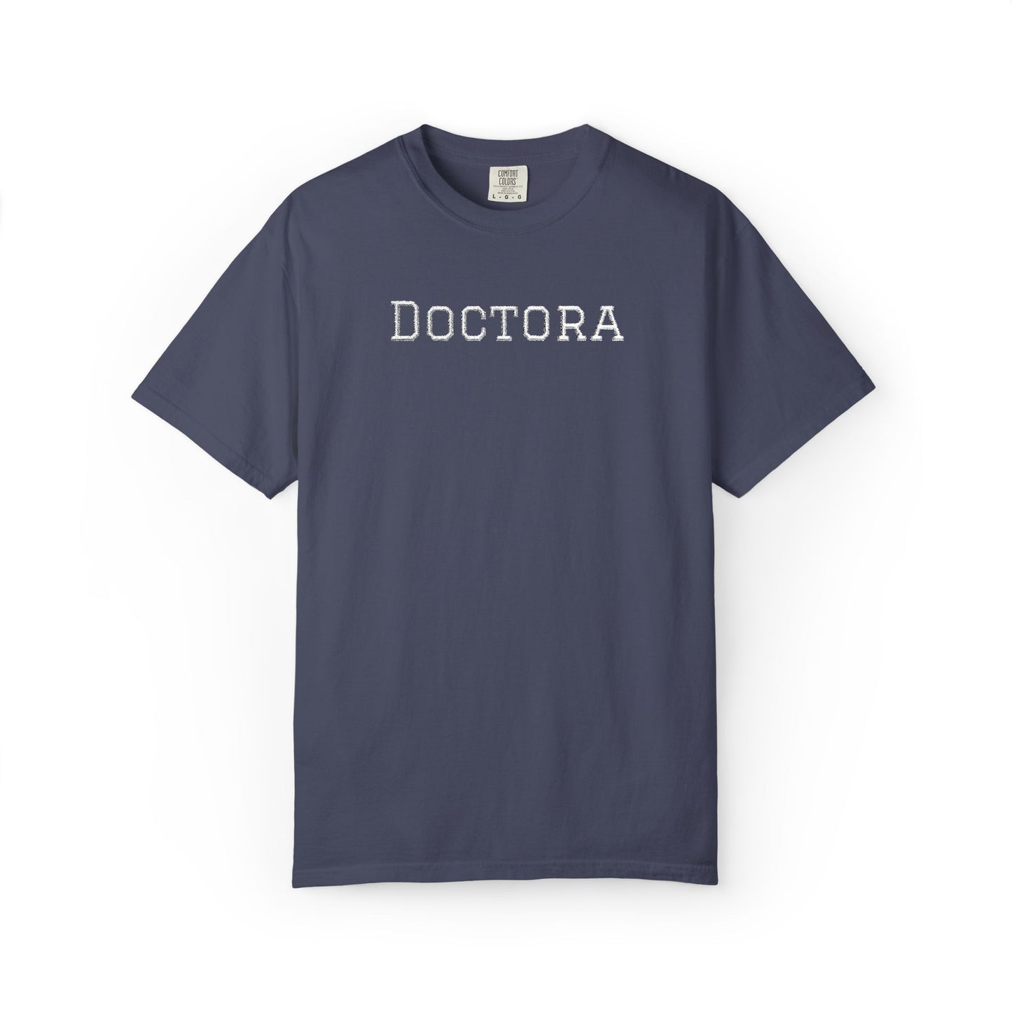 Embroidered Doctora T-Shirt — Feminine Doctor Shirt for Professionals