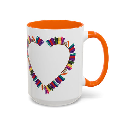 Mug Big Heart Made of Books Coffee Mug (11, 15oz)