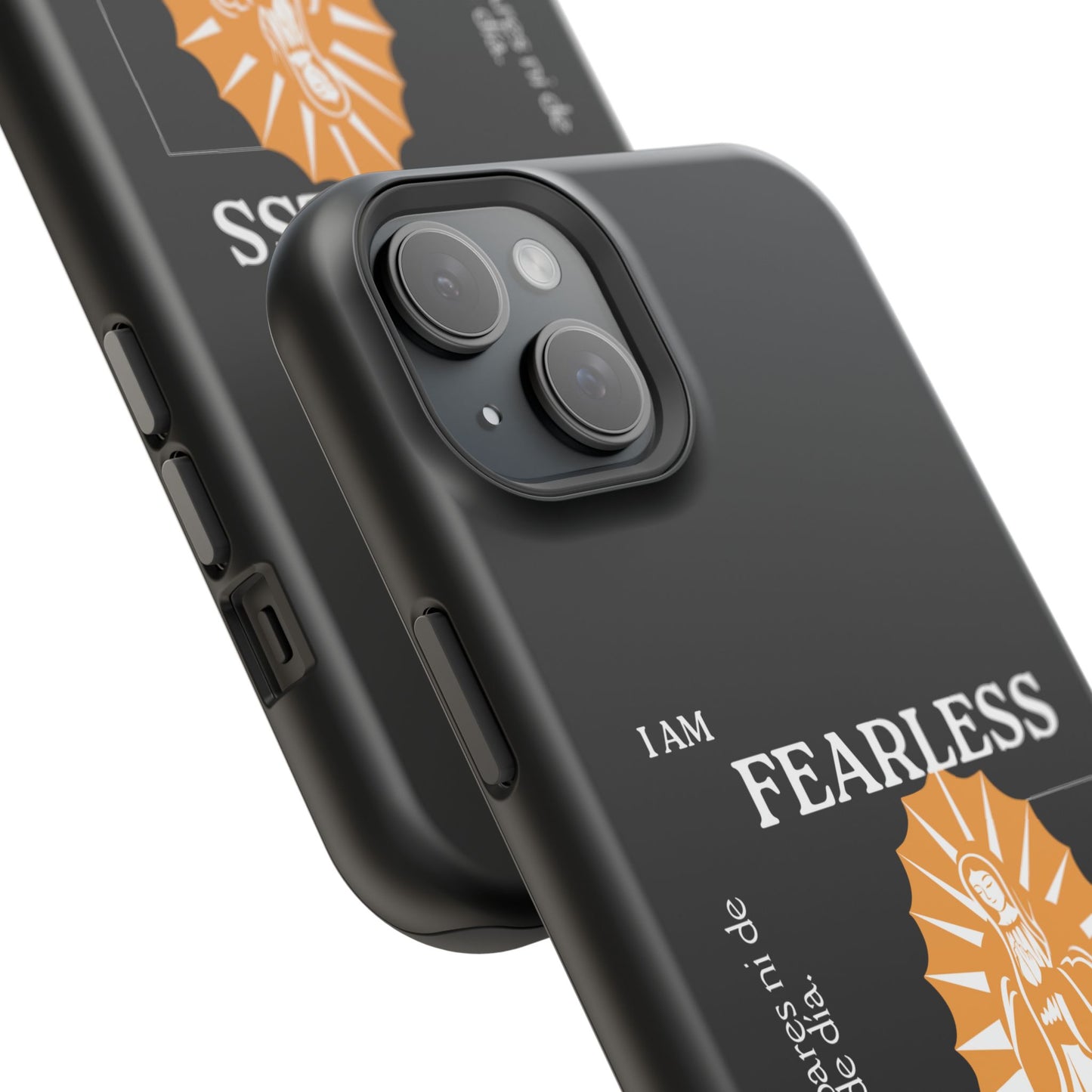 Fearless Impact-Resistant Phone Case, Protective Cover, Inspirational Gift, Unique Design, Motivational Cell Phone Case
