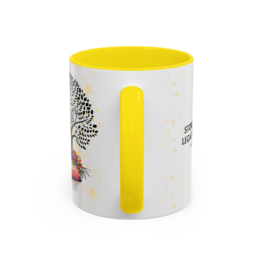 Coffee Mug - Stories are Legacies Too with Catrina, Tree, and Book Design