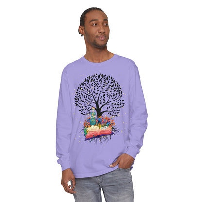 Long Sleeve T-Shirt - Magical Tree with Catrina and Roots Design