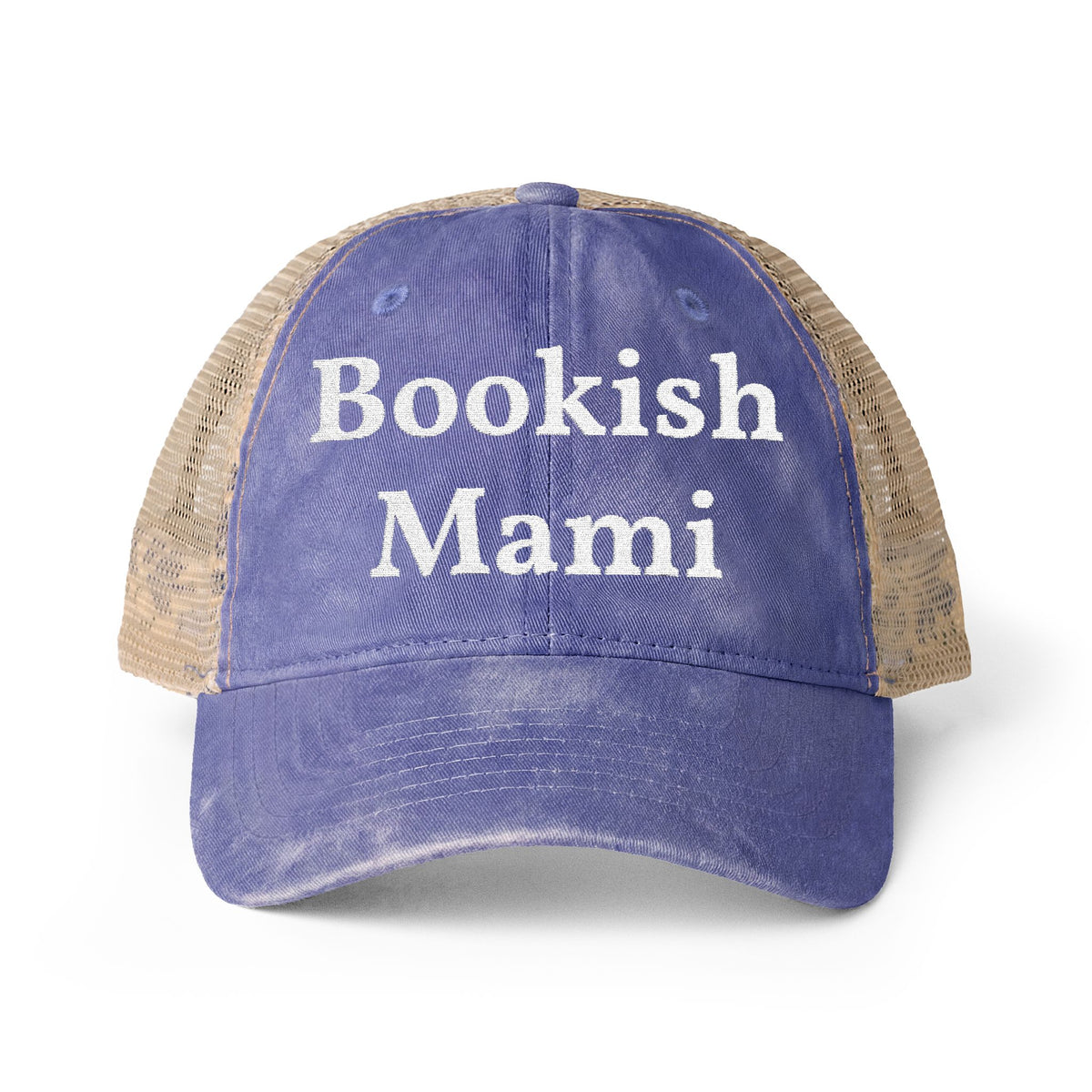 Bookish Mami- Women's Washed Mesh-Back Cap