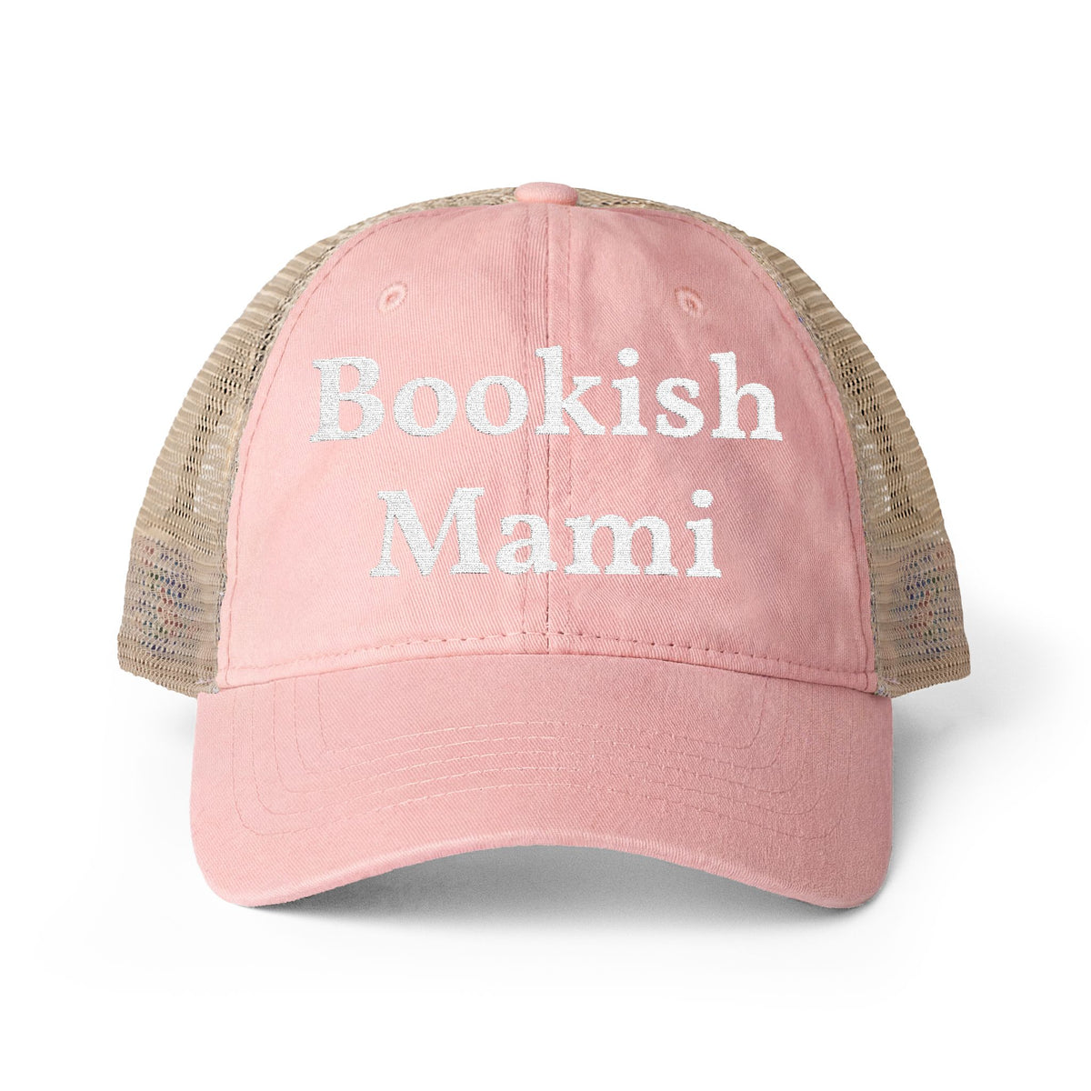 Bookish Mami- Women's Washed Mesh-Back Cap