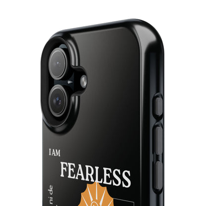 Fearless Impact-Resistant Phone Case, Protective Cover, Inspirational Gift, Unique Design, Motivational Cell Phone Case