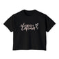 Boxy Tee Bookish Latina with Hearts Shirt