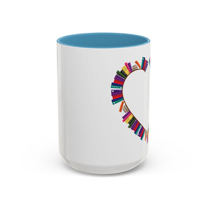 Mug Big Heart Made of Books Coffee Mug (11, 15oz)