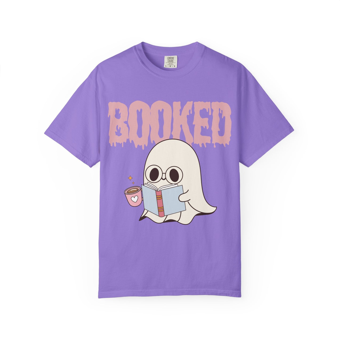 Booked Ghost with Coffee Unisex T-shirt