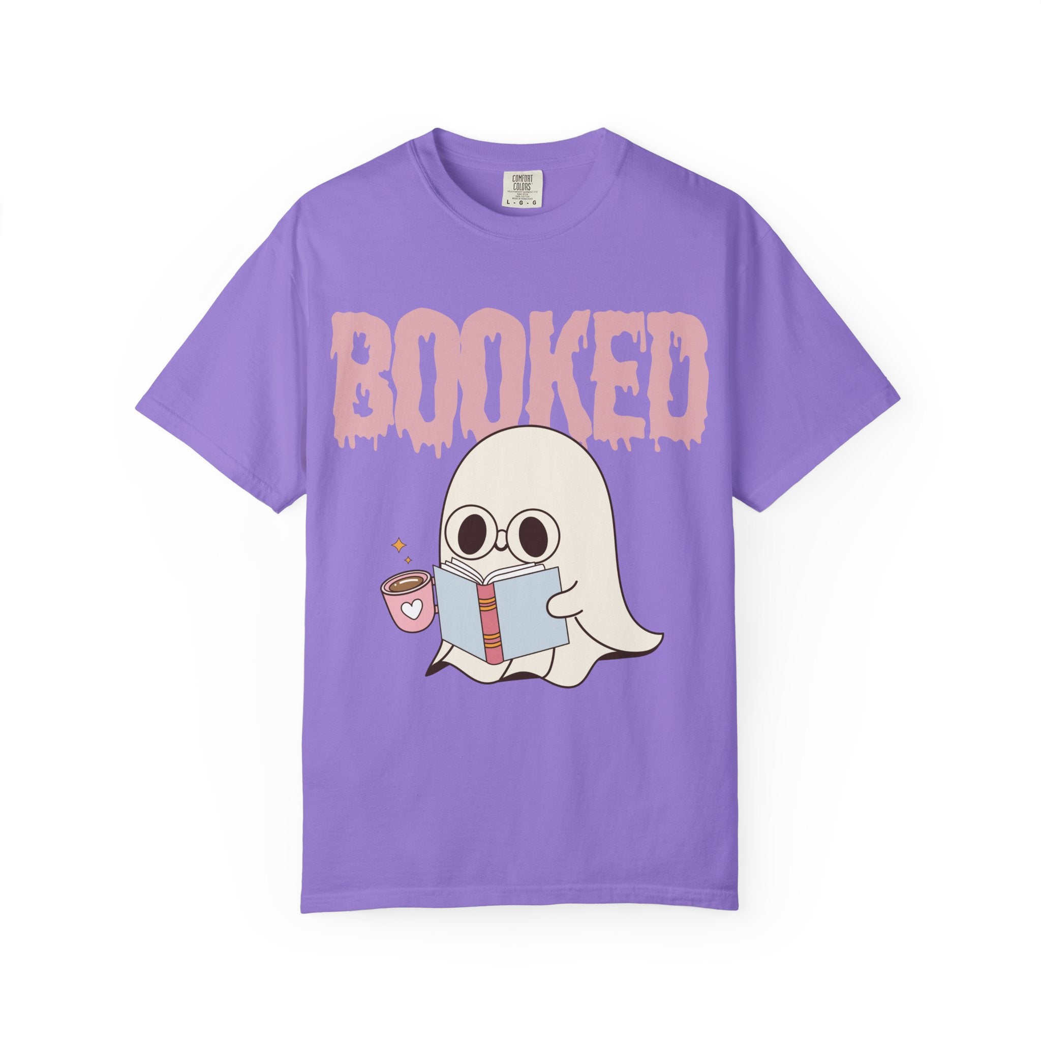 Booked Ghost with Coffee Unisex T-shirt