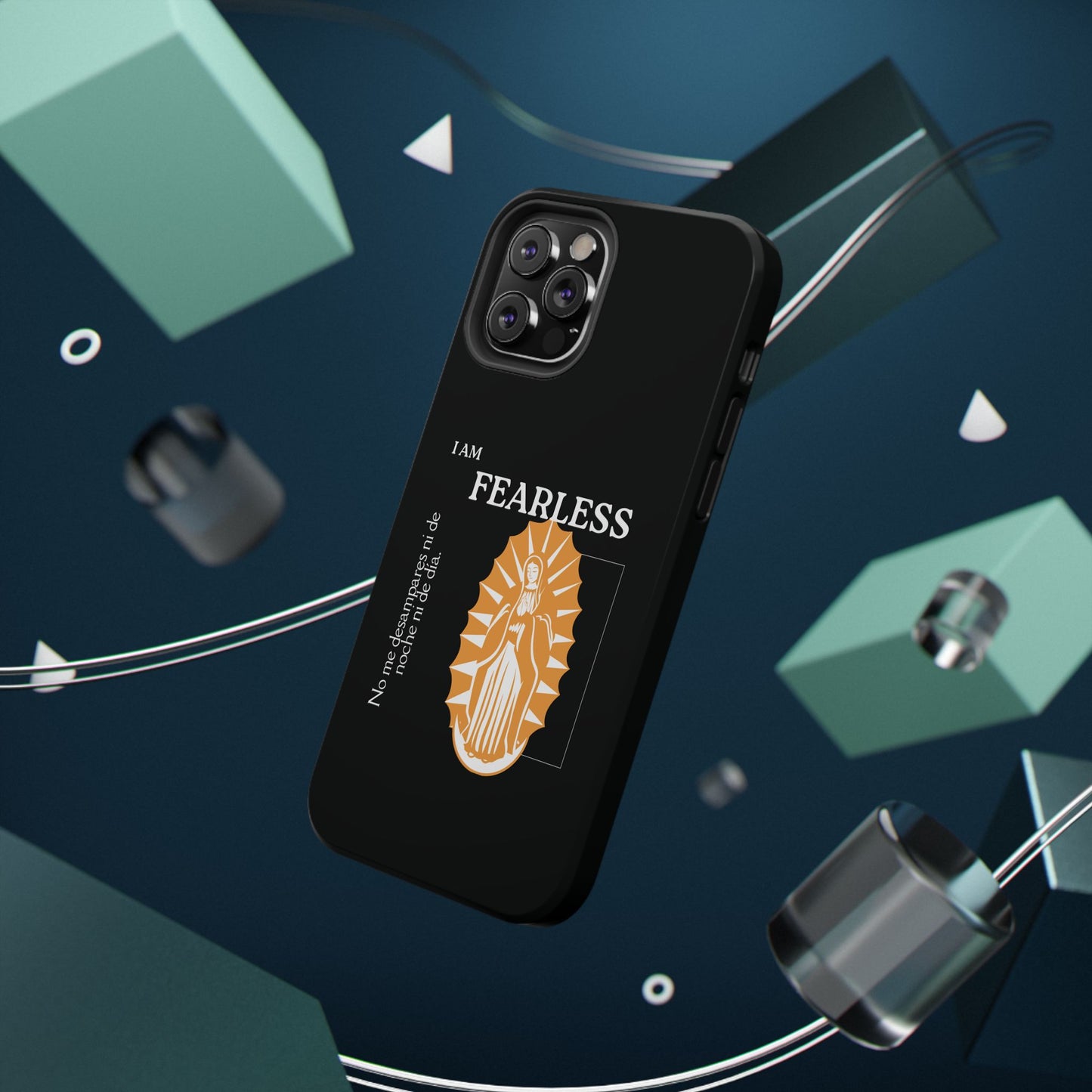 Fearless Impact-Resistant Phone Case, Protective Cover, Inspirational Gift, Unique Design, Motivational Cell Phone Case