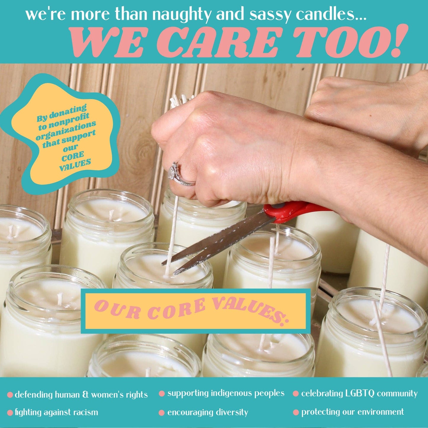 PRIDE Heart Soy Candle