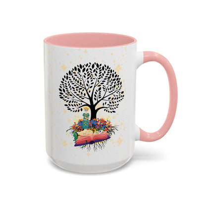 Coffee Mug - Stories are Legacies Too with Catrina, Tree, and Book Design