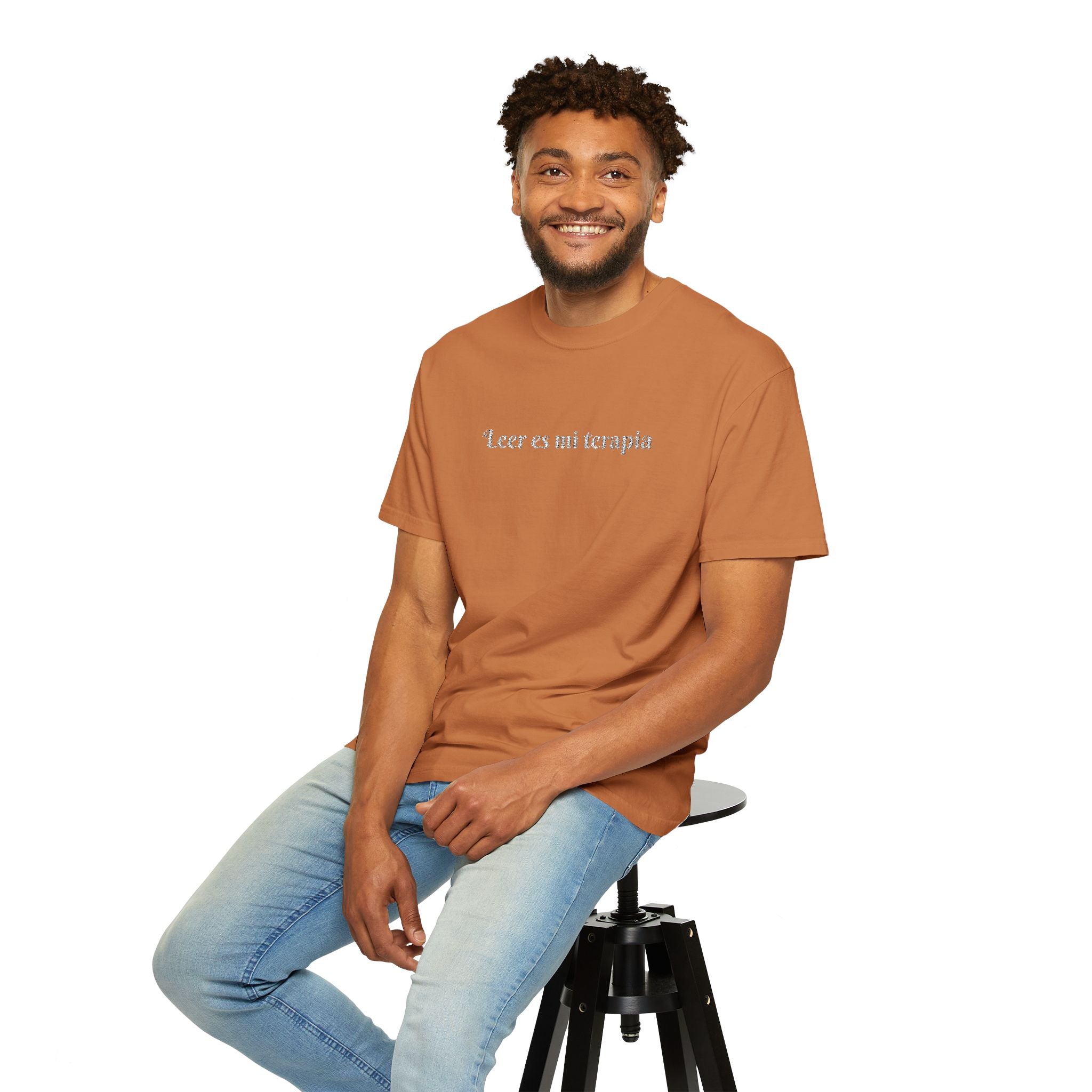 Reading is my therapy Unisex T-shirt Embroidered
