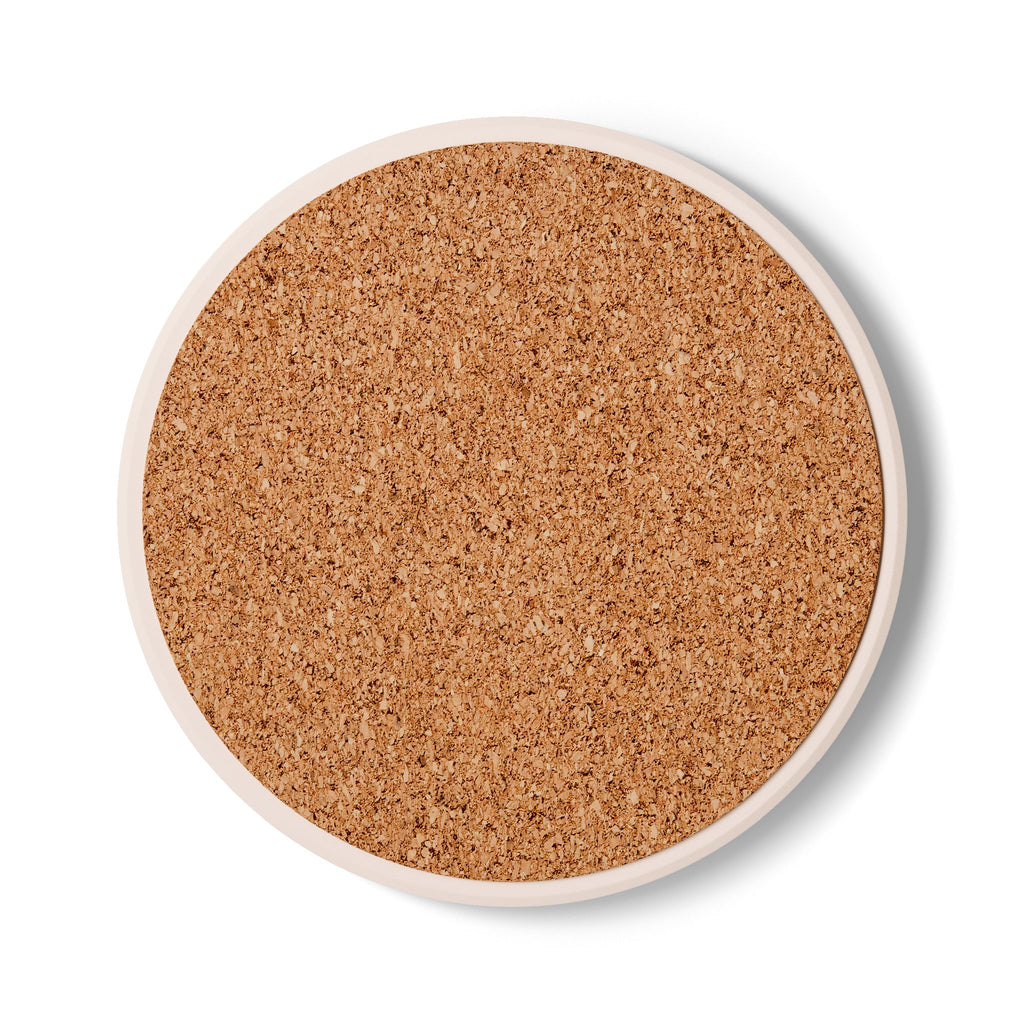 "Cafecito y Chisme" Brown Ceramic Coaster