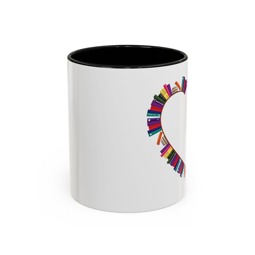 Mug Big Heart Made of Books Coffee Mug (11, 15oz)