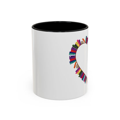 Mug Big Heart Made of Books Coffee Mug (11, 15oz)