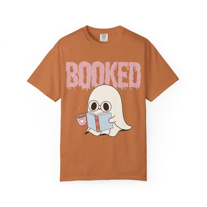 Booked Ghost with Coffee Unisex T-shirt