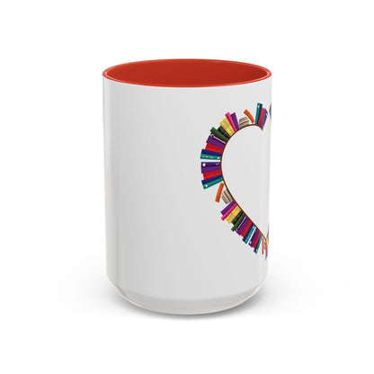 Mug Big Heart Made of Books Coffee Mug (11, 15oz)