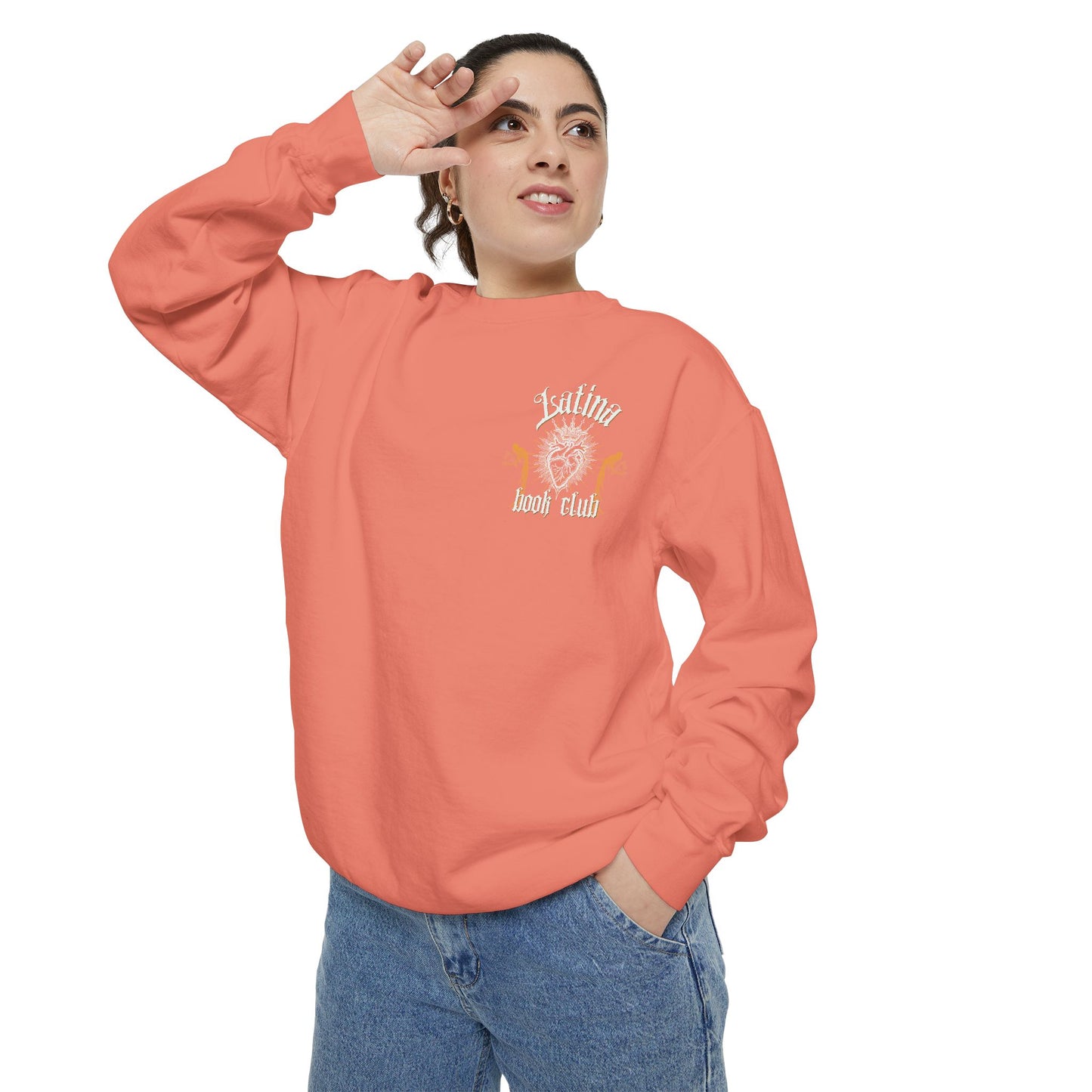 Latina Book Club Sweatshirt with Heart Anatomy Design