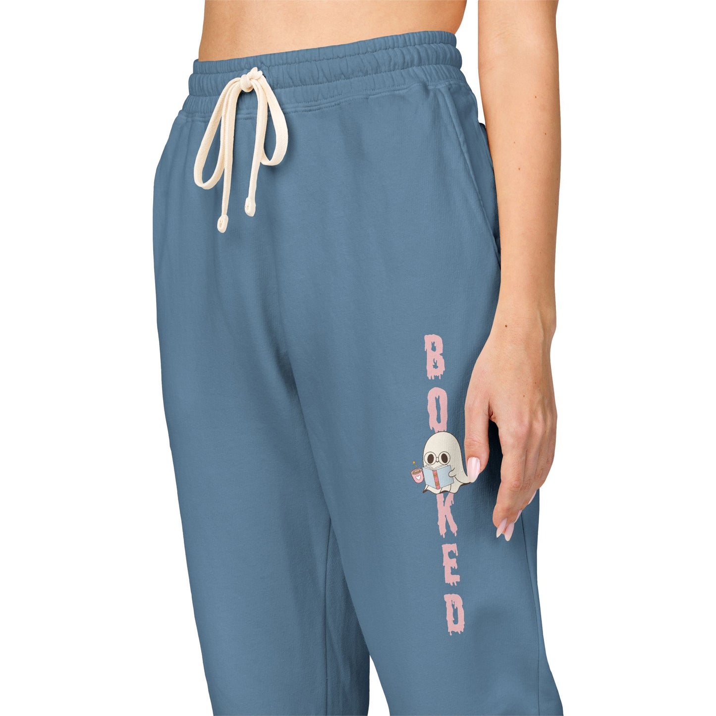 Ghost Reading Book Garment-Dyed Fleece Sweatpants
