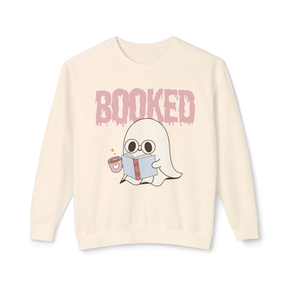 Ghost Reading Book Lightweight Sweatshirt
