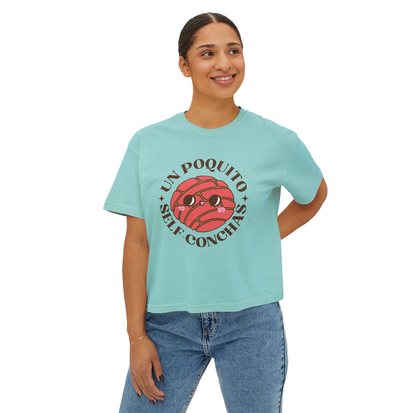 Boxy Tee with Un Poquito Self Conchas and Cute Concha Design