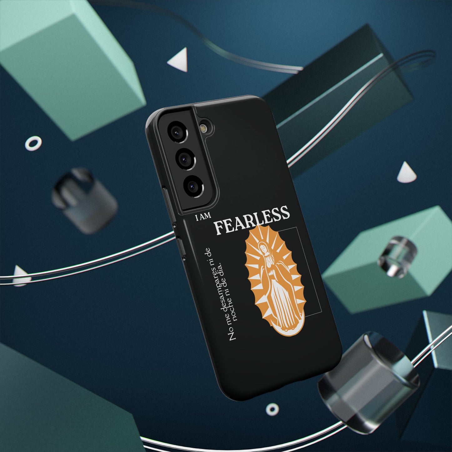 Fearless Impact-Resistant Phone Case, Protective Cover, Inspirational Gift, Unique Design, Motivational Cell Phone Case