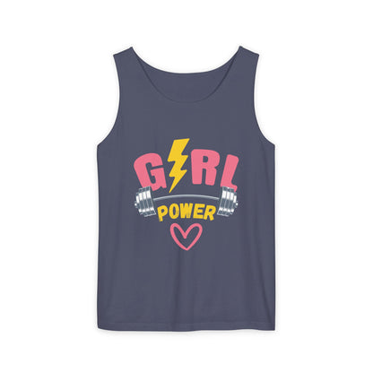 Empower Her: Girl Power Garment Dyed Tank Top