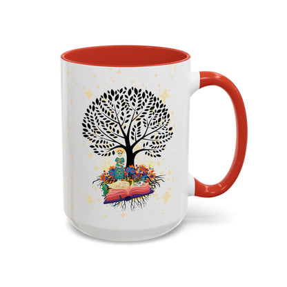 Coffee Mug - Stories are Legacies Too with Catrina, Tree, and Book Design